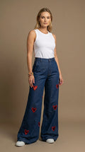 Blue Jeans with Hearts