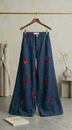 Blue Jeans with Hearts