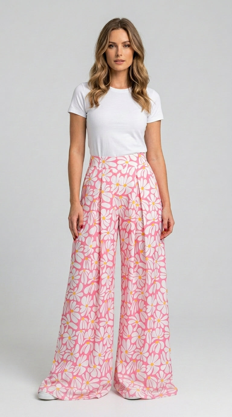 Pink With Flowers