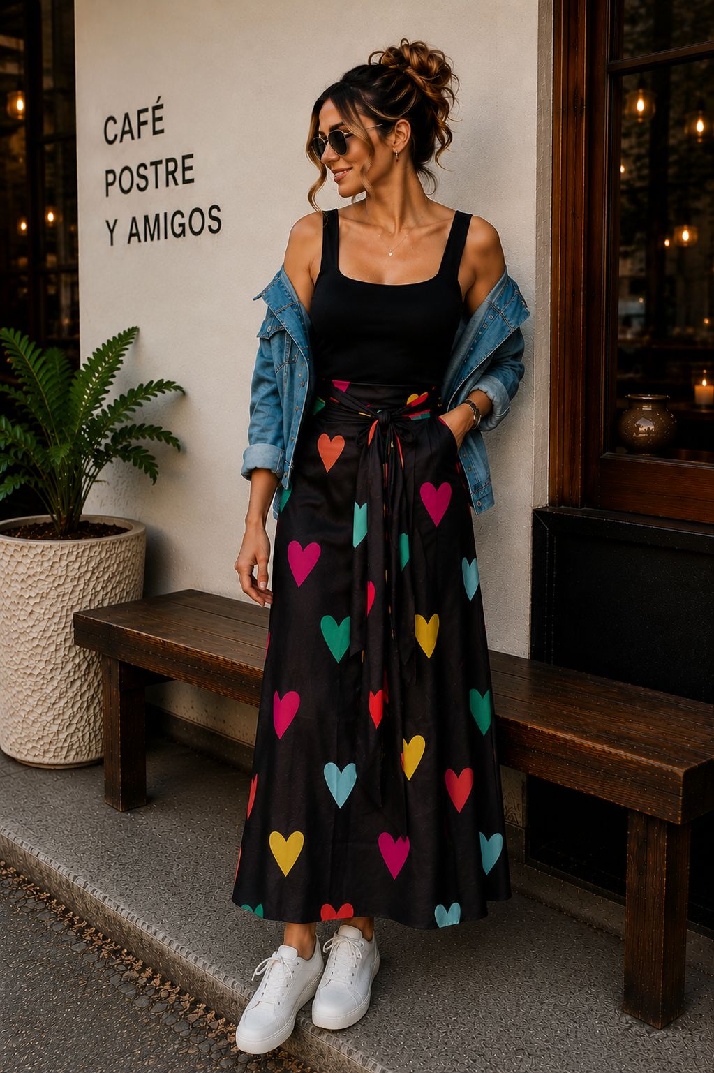 Colorful Hearts Skirt