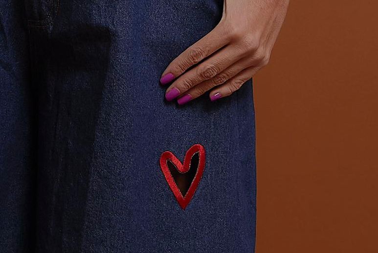 Blue Jeans with Hearts