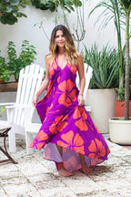 Purple - Orange Dress