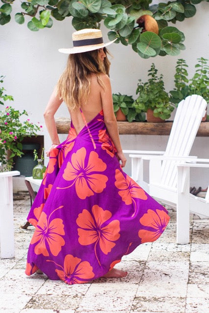 Purple - Orange Dress