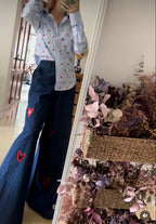Blue Jeans with Hearts